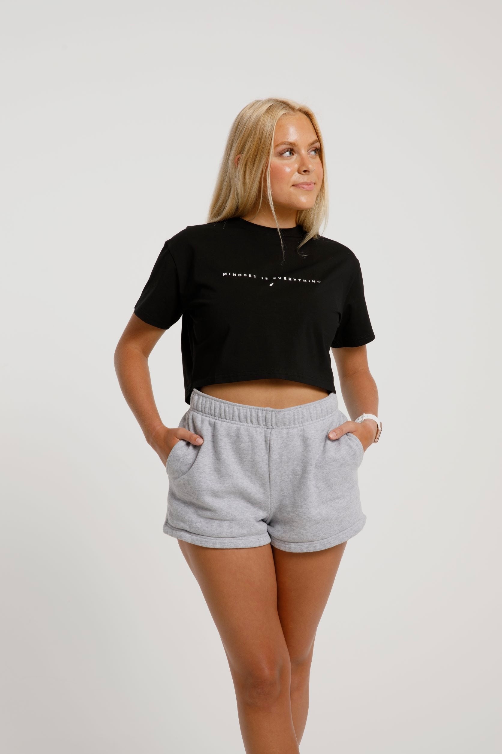 MINDSET IS EVERYTHING CROP TOP